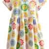 Sunflower Print Short Dress