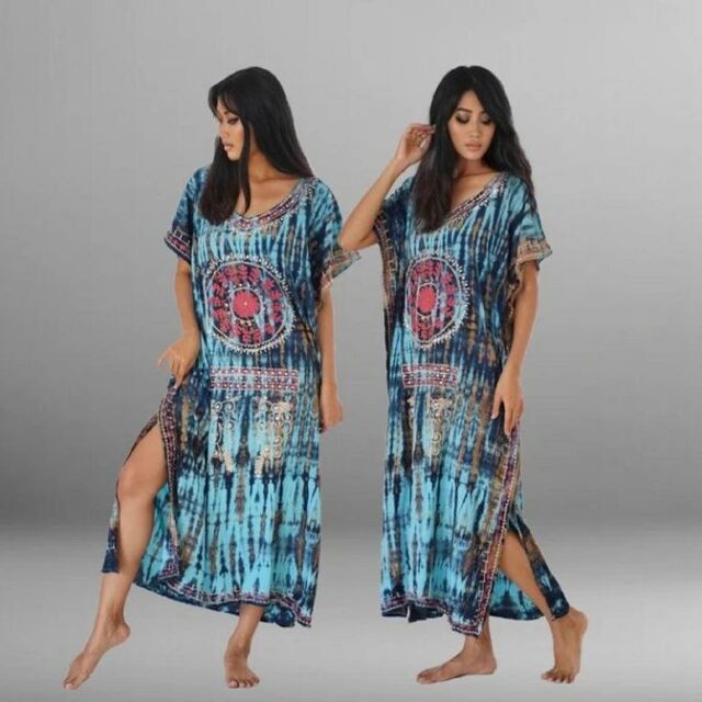 ❤️Caftan Sequins, Oversized, Hand Tie Dye, Embroidered Dress, One Size Fits, Blue Brown 🤎 summer beach wear kaftan 👗
For wholesale inquiry 👇
Here is our complete Digital Business Card. Just scan the QR code or click the link.
You can see our catalogue, website, Alibaba page and Instagram page.
If you still need help do let us know.
Urvashi Crafts 
Link - https://bit.ly/3UPJnX6
Email – hello@urvashicrafts.com
WhatsApp - +918290301323

About company - 
""Urvashi Crafts" is a well-known manufacturer and Exporter of a trendy and flawless assortment of Ladies Western Wear. Our Company mostly works on the Women Western Embroidery Dress Manufactures dresses. Incepted in the year 2001 at Jaipur (Rajasthan, India), we design these Fabrics as per current market trends. We are a manufacturer company, which is actively committed to providing high-quality products. Our offered Fabrics are widely appreciated for their mesmerizing look, smooth texture, skin-friendliness, longevity and color fastness. We Are Exporting our products in all six continents."

#kaftandress #oversized #tiedye
#freesizekaftan #handmade #embroiderydress #onesize #bluetiedyedress #handmadewithlove #regularwear #beschwearfashion #colorful #bohostyle #vintagestyle #gipsylook #designerkaftan